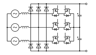 3-phase 3-level vienna PFC (Unidirectional)