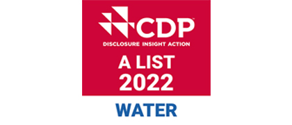 CDP「水セキュリティ調査」において、最高評価「Aリスト」に選定