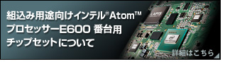 組込み用途向け インテルR Atom? プロセッサーE600 番台用 チップセットについて