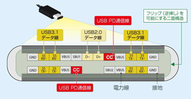 USB Type-C 端子イメージ