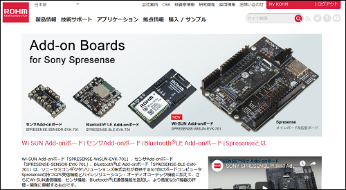 SPRESENSE Add-Onボード特設サイト